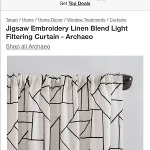 Linen Blend Curtain Panel